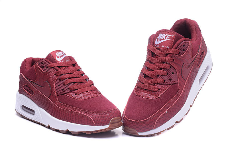 Dazzling Nike Air Max 90 Premium Burgundy White Men�s