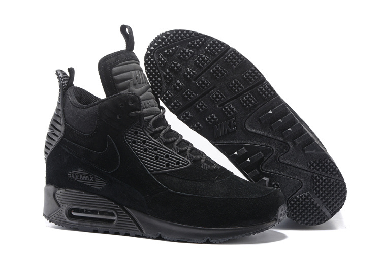 nike air max 90 sneakerboot winter triple black