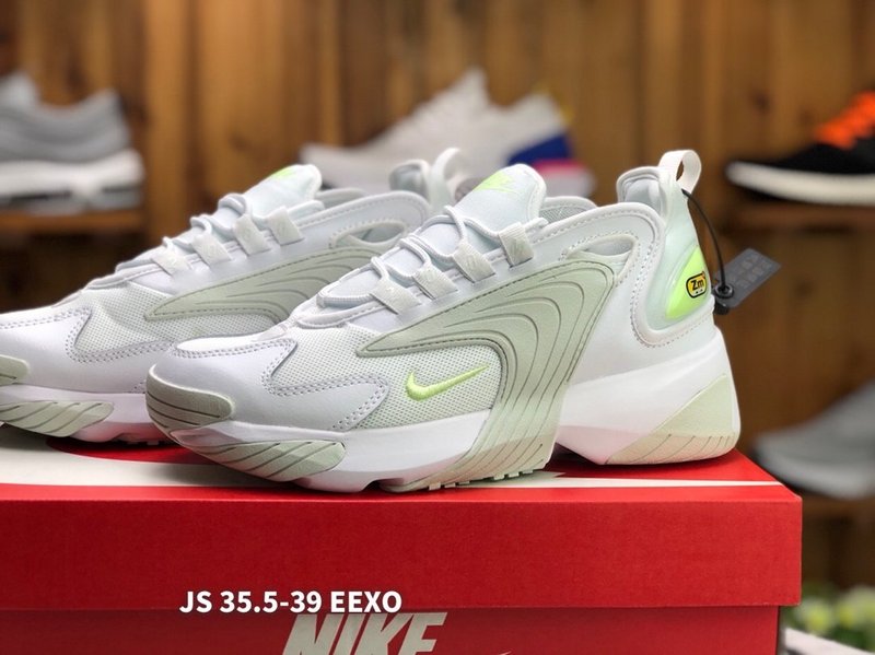 nike zoom 2k green and white