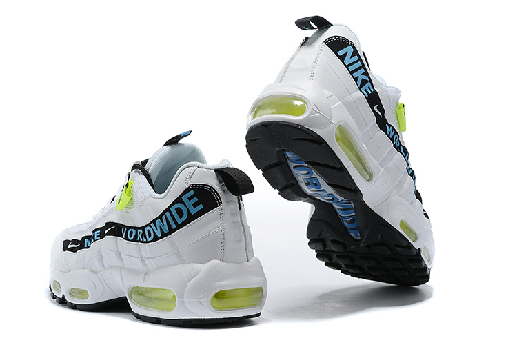 air max 95 trainers white blue fury volt black